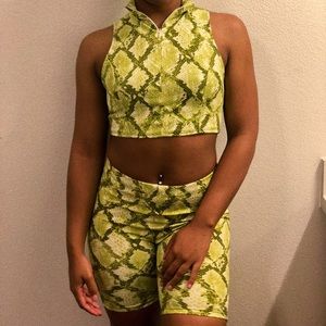 Fashionnova Two Piece Snakeskin Set. Worn once 1X